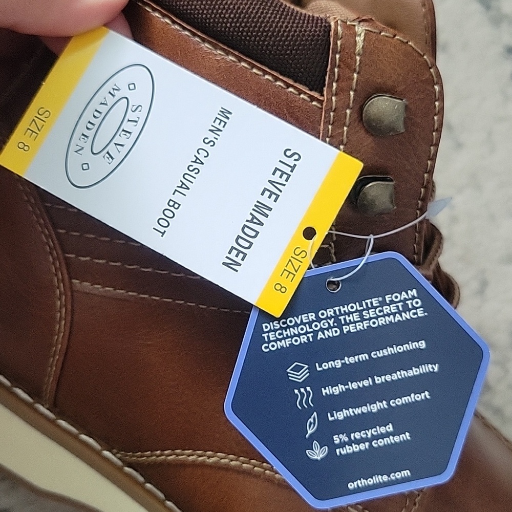 Steve Madden Men's Tan/Brown Chukka Lace-Up Boots - Picture 8 of 8